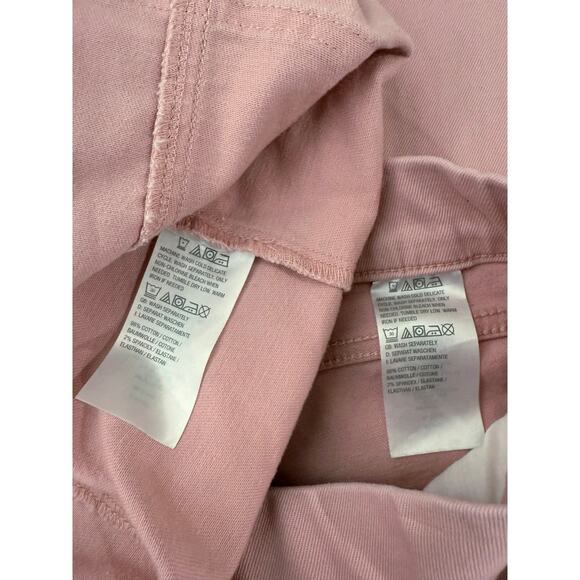 Isaac Mizrahi Live Pink Denim Suit Crop Pants Size 14 Long Sleeve Jacket Medium - Picture 13 of 13